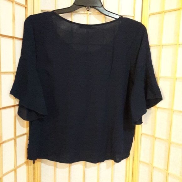 Maurices Peasant Boho Keyhole Aztec Print Blouse - Picture 7 of 7